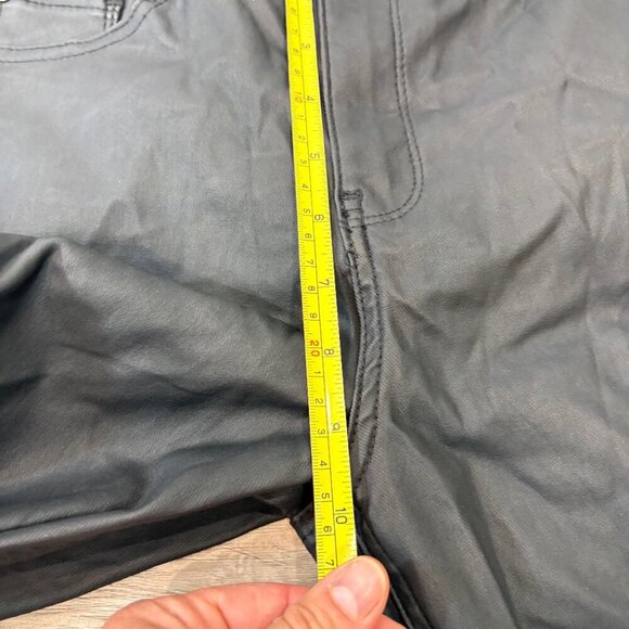 Charlie Paige Black Faux Leather Slim Fit Cotton Pants sz S - Picture 10 of 10